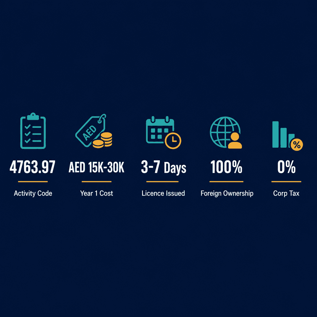 Infographic: Sports Fields & Halls Equipment Trading License in Dubai