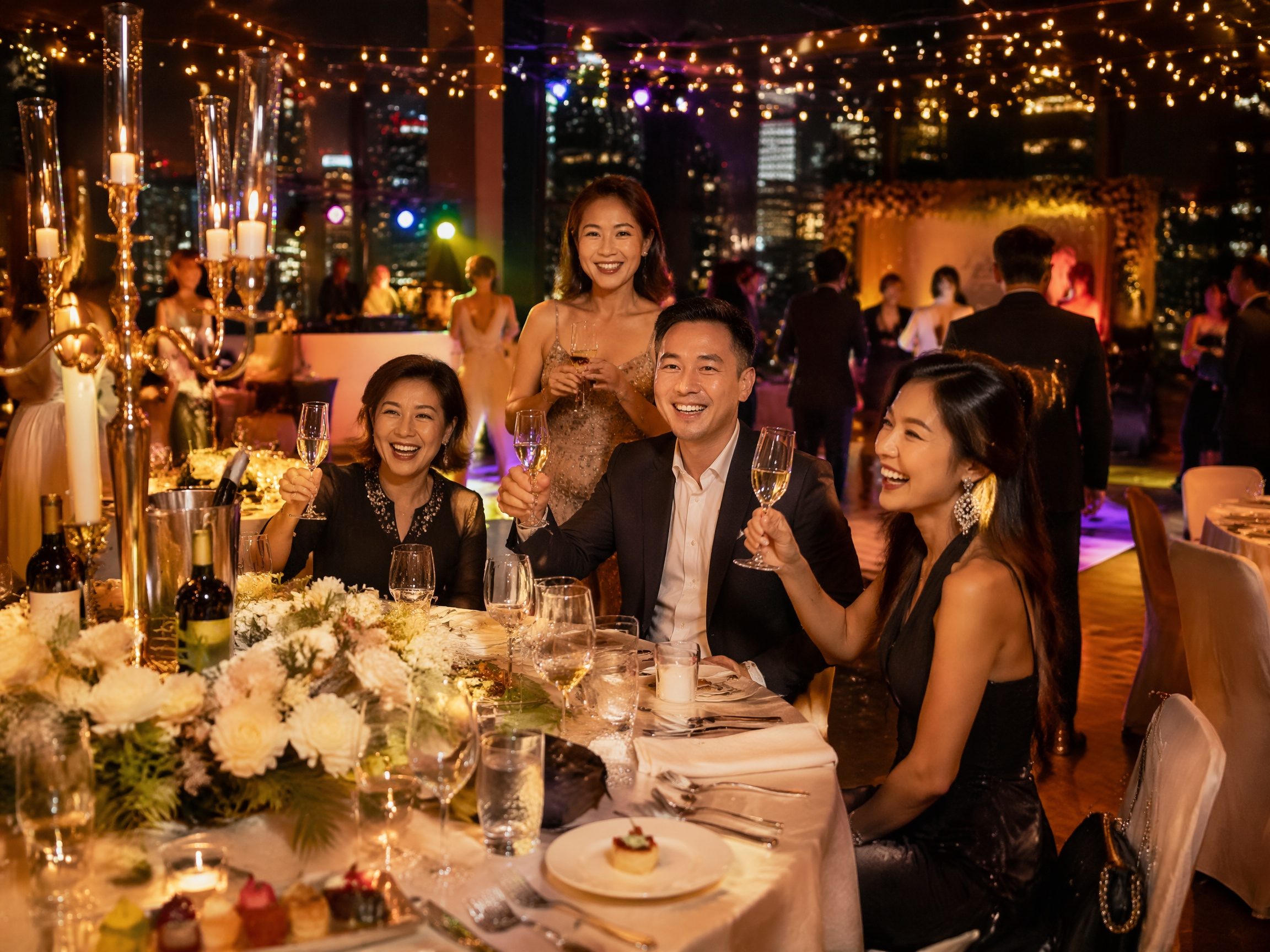 香港企業獎勵旅遊晚宴，專業品酒體驗及高端團體派對活動統籌，伴隨璀璨城市夜景。