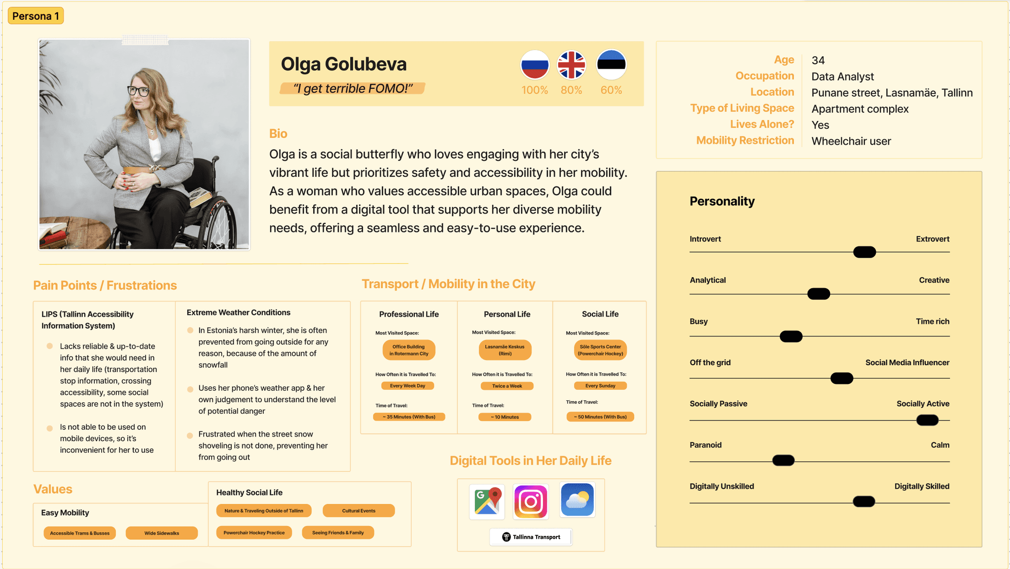 Persona of "The Social Butterfly"