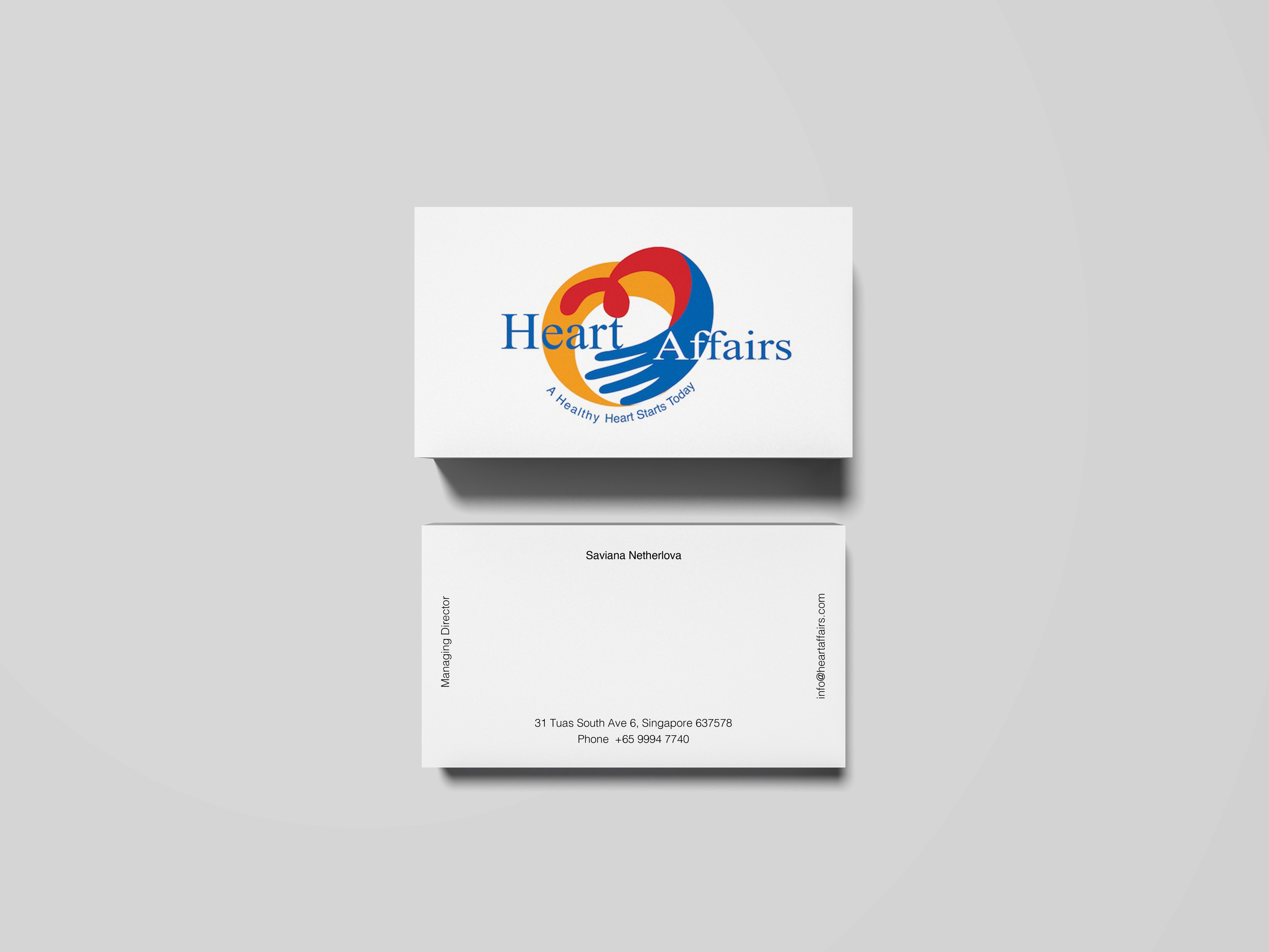 a stack of name card