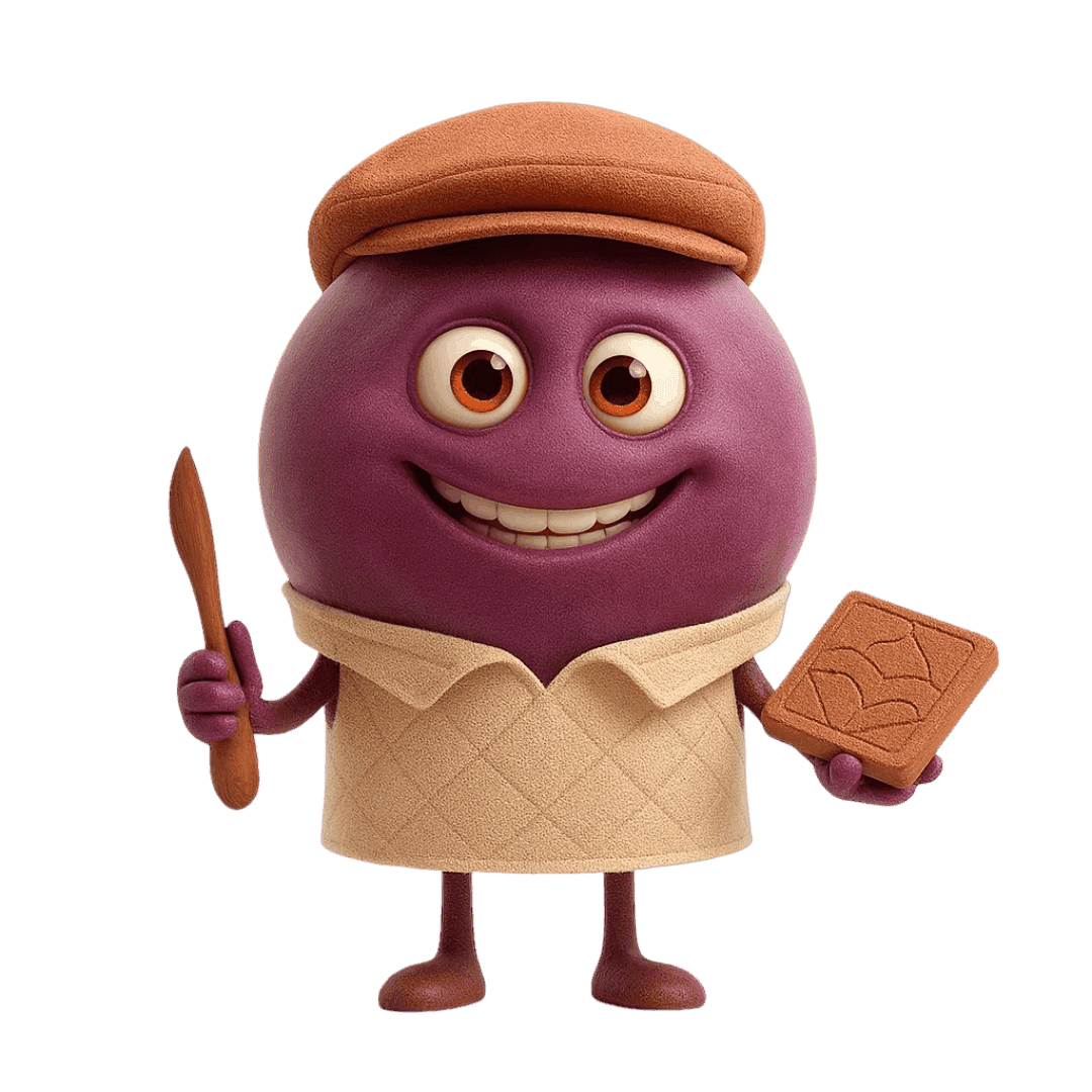 Tinta Barroca grape berry illustration for wine education.