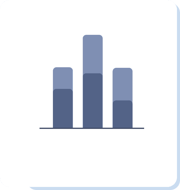 A digital illustration displaying a bar graph against a bright background.