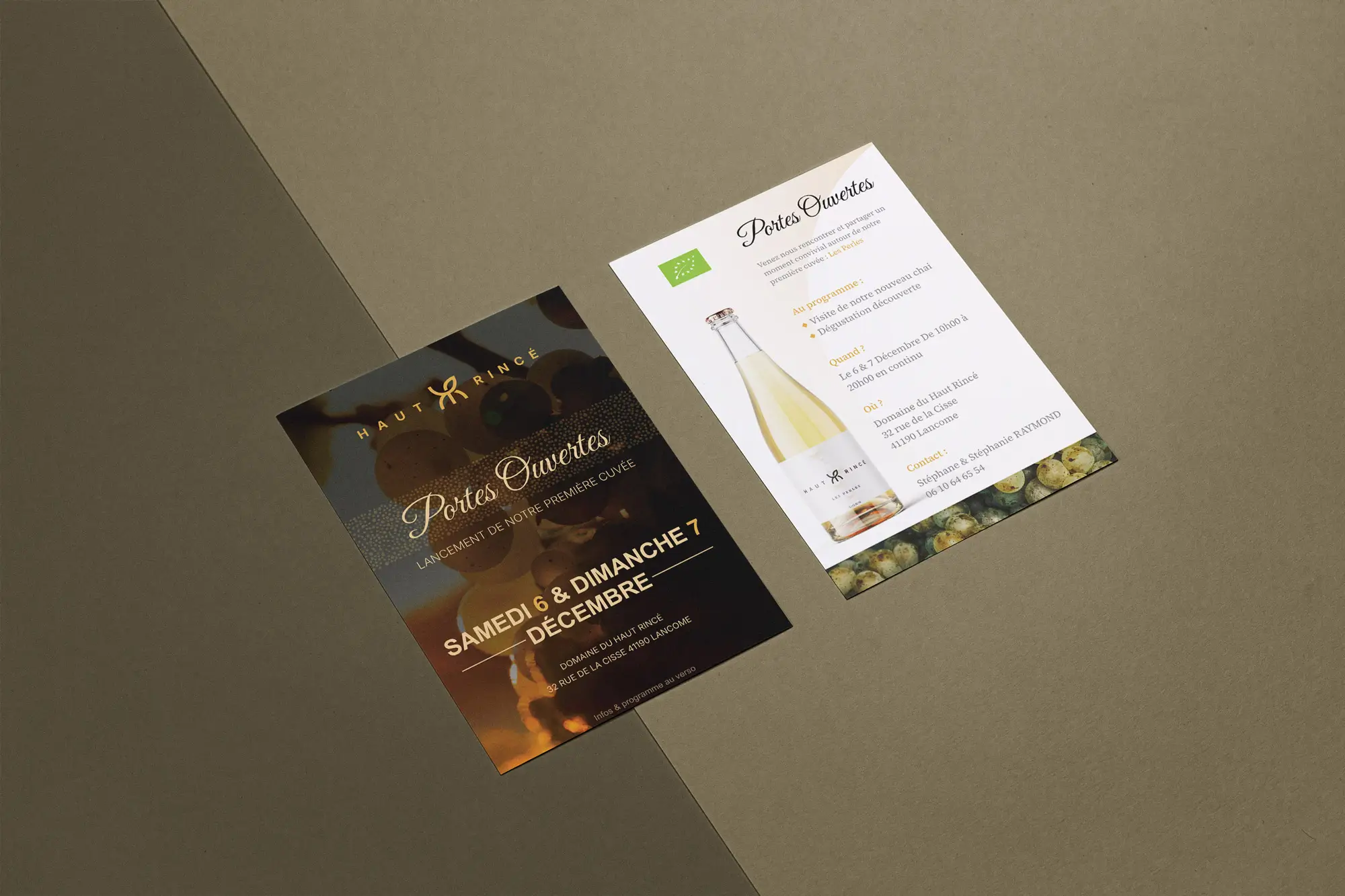 Deux téléphones portables