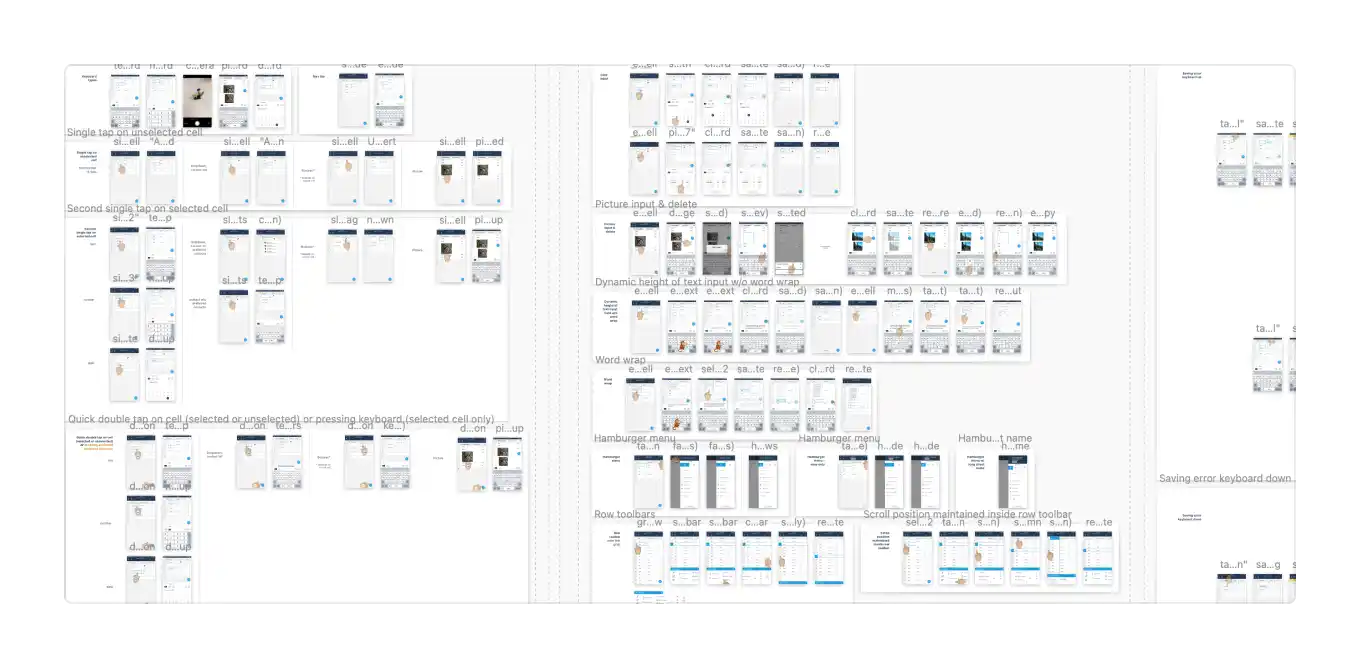 some of the many frames it took to build the feature