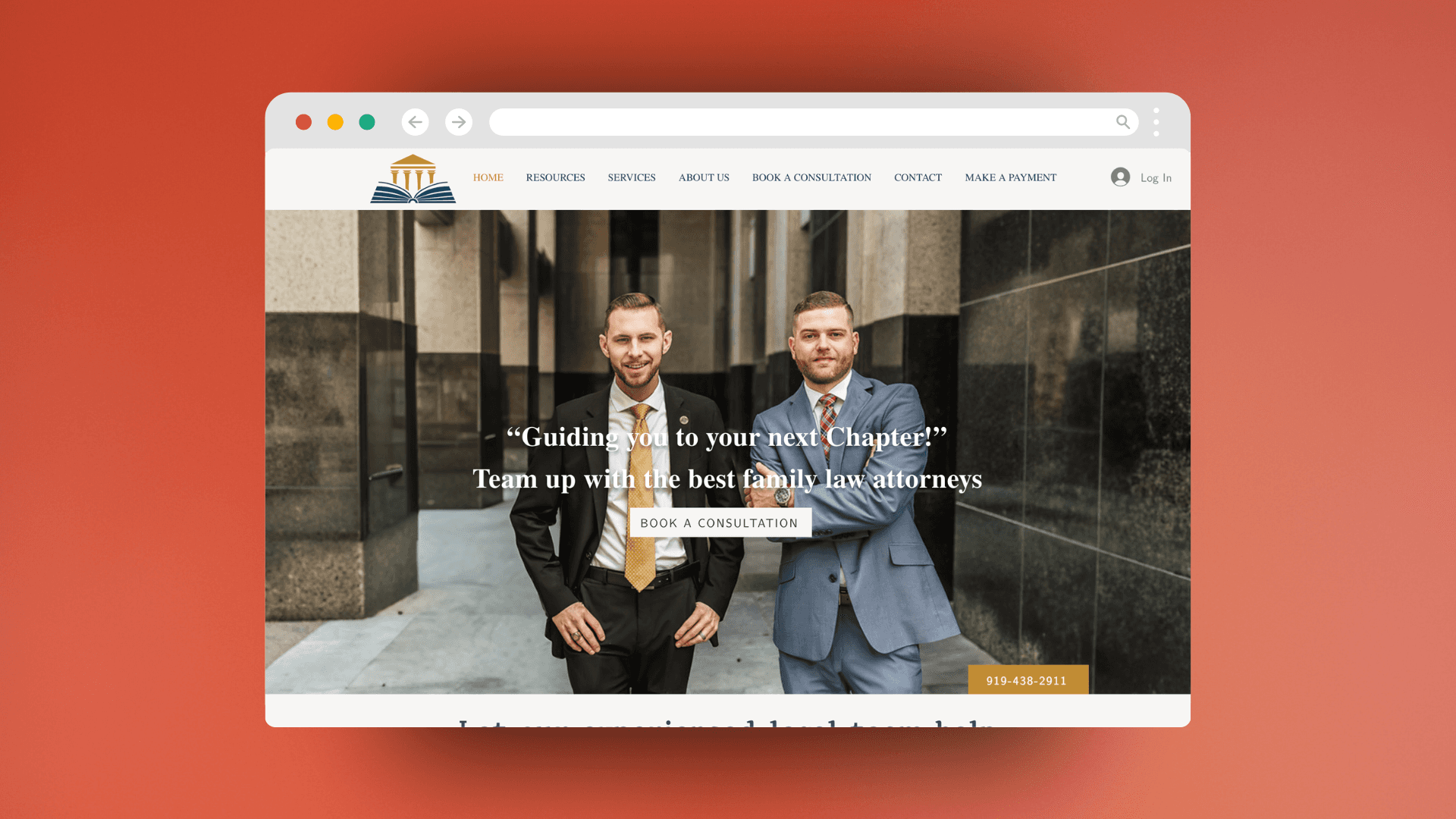 Piedmont Eastern Litigation website homepage design