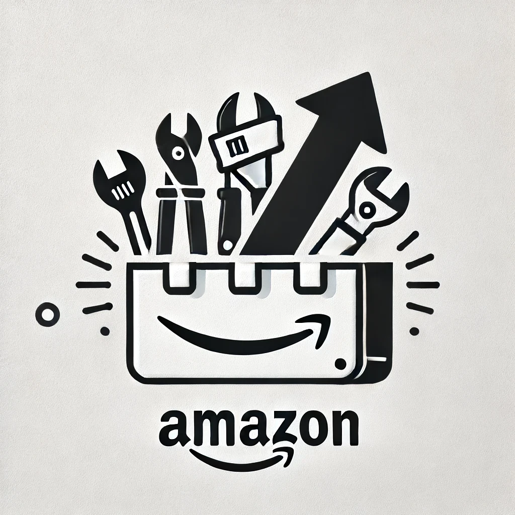 Toolbox with arrows and Amazon logo