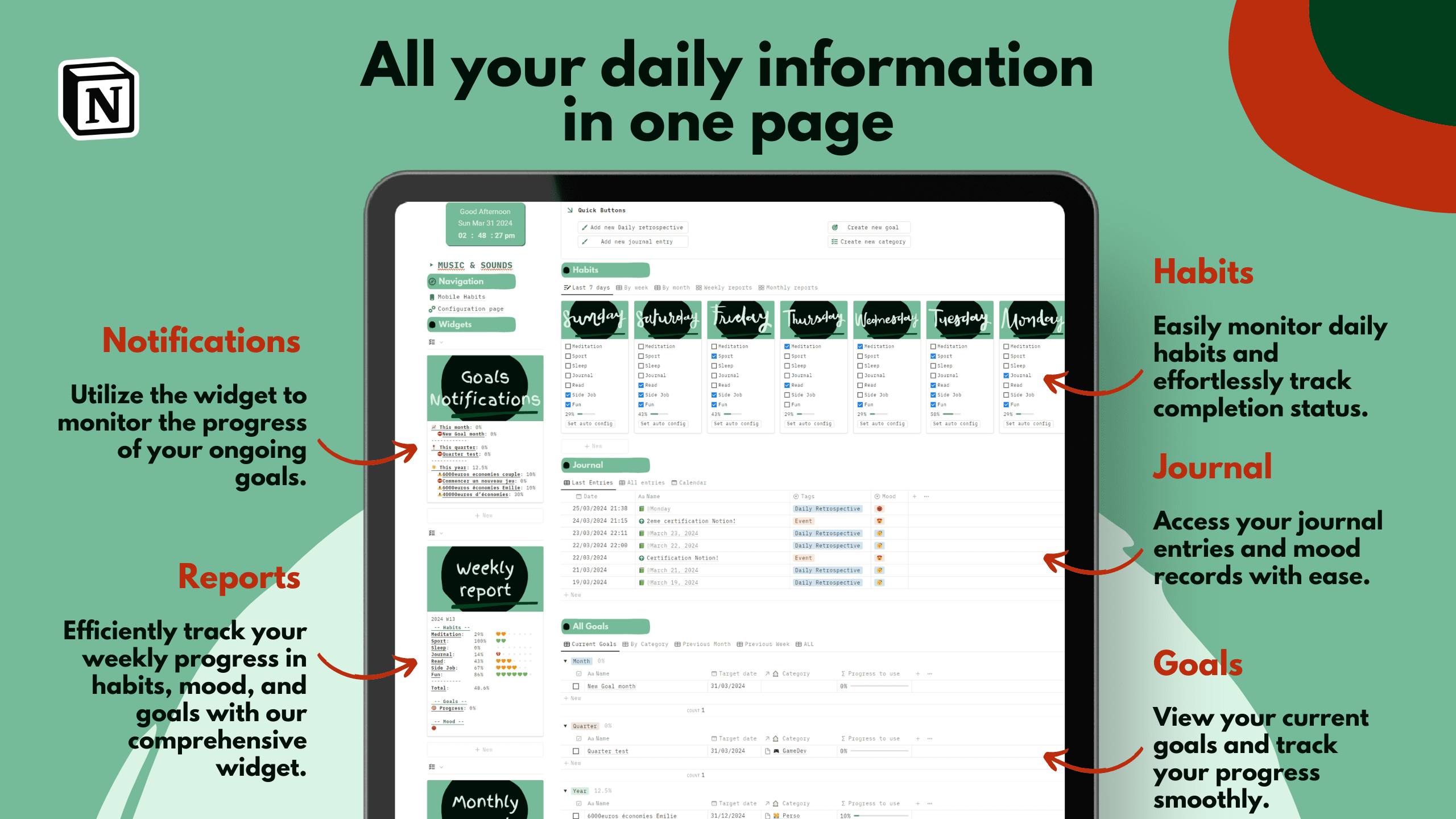 The 15 Best Daily, Weekly and Monthly Notion Planner Templates