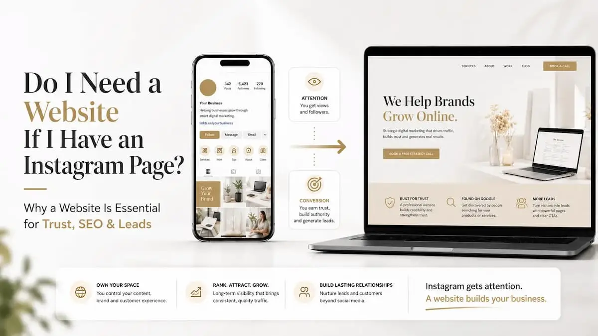 Website vs Instagram Cover