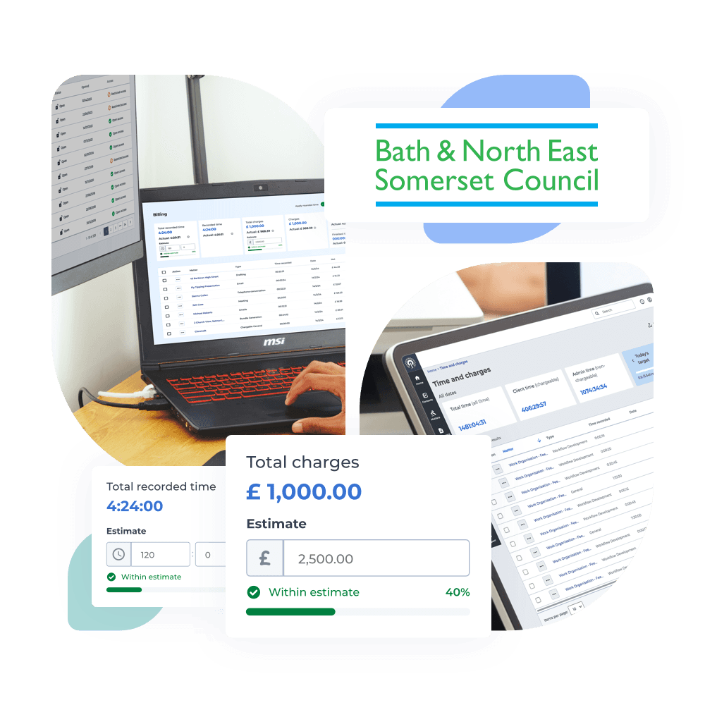 > Iken’s interface Screenshot for t cardiff city council case study about modernising legal management 