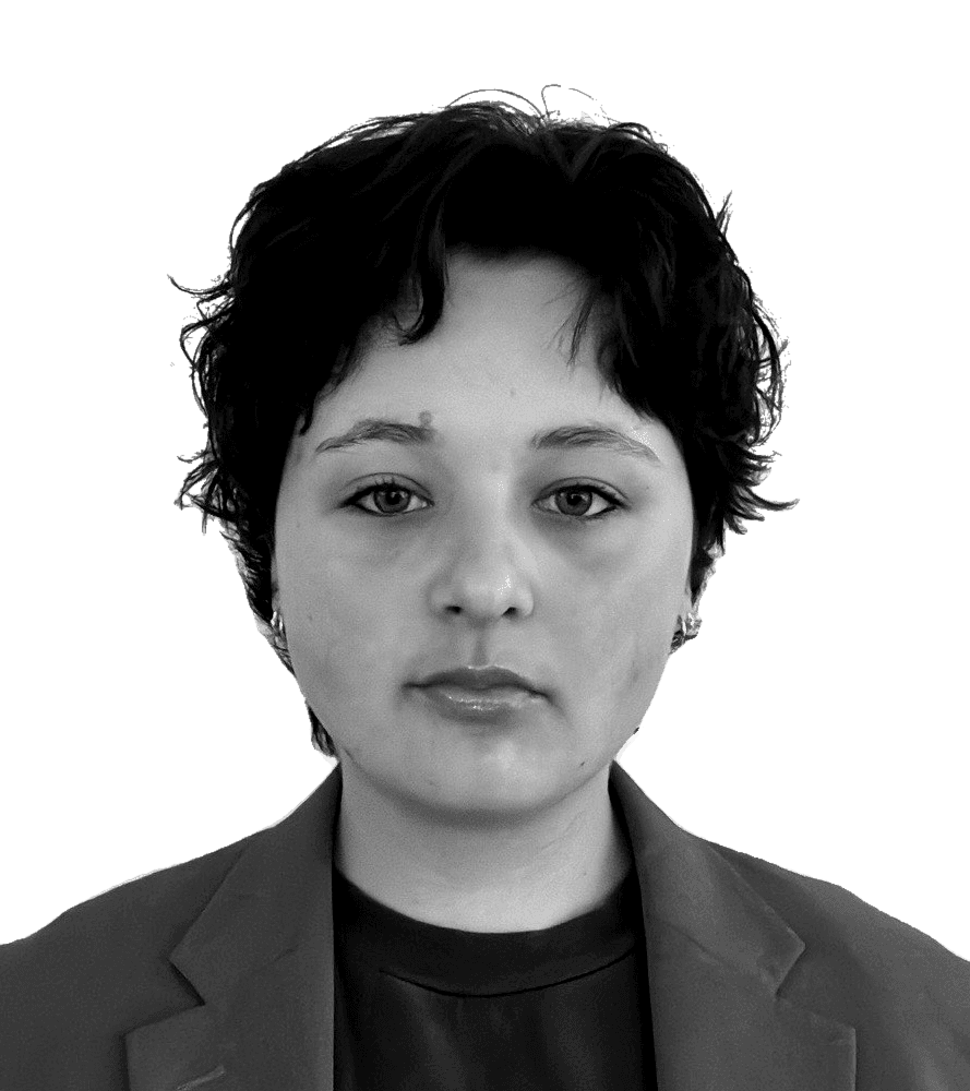 Black and white portrait of Amalia Blank