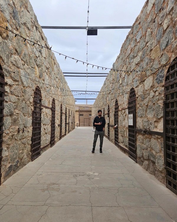 Taha visiting a historic jail