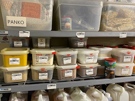 Labl.it labels in a commercial kitchen