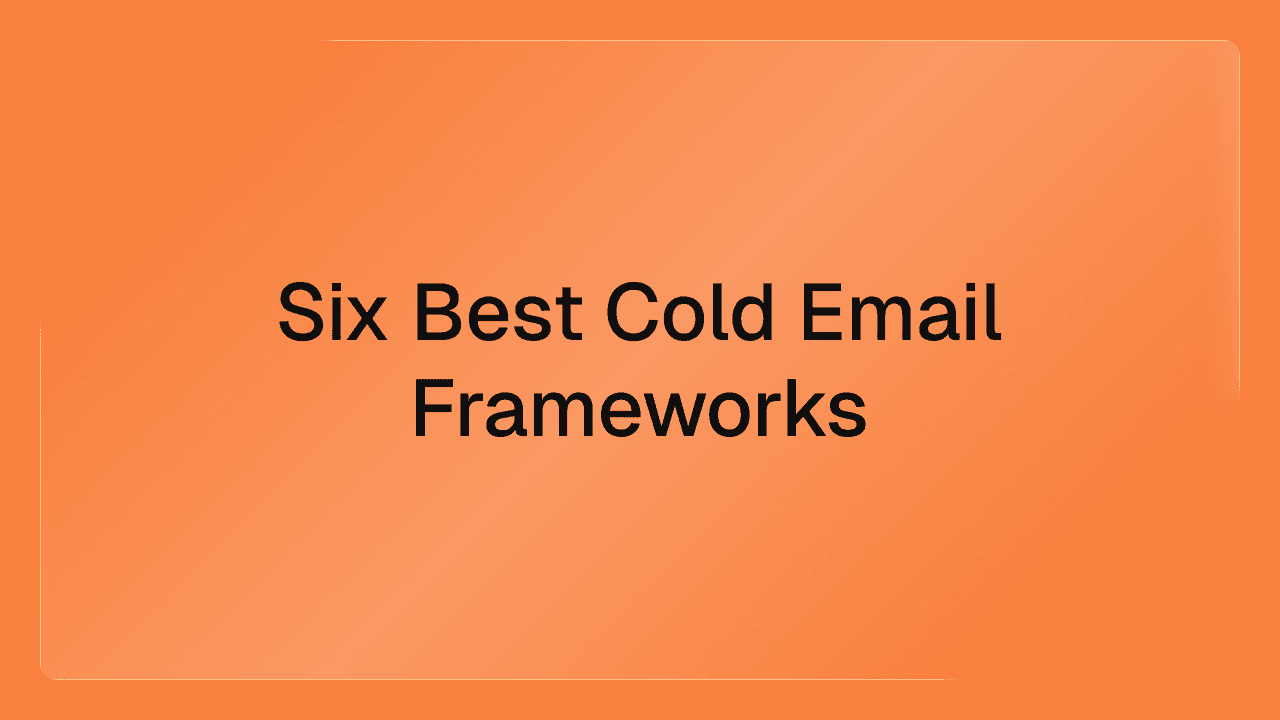 Abstract visual representing six cold email frameworks that give prospects a reason to reply