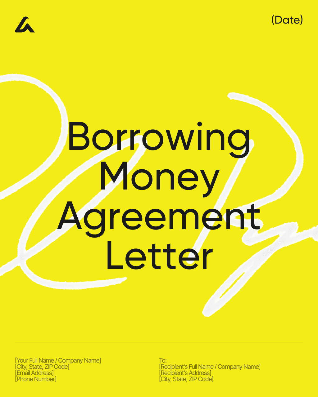 Borrowing Money Agreement Letter
