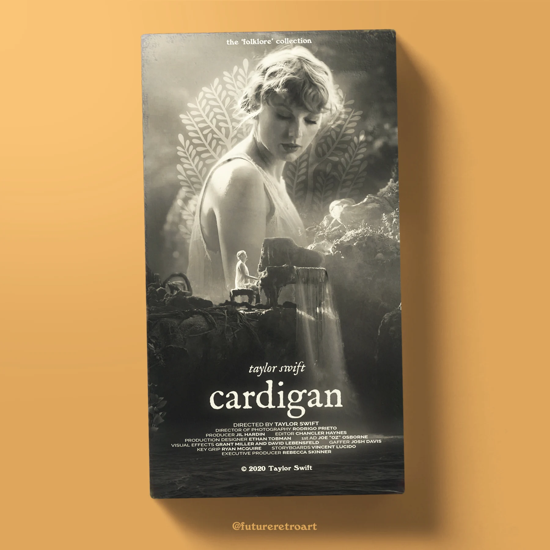 Front cover of a VHS inspired by  Taylor Swift's Cardigan music video