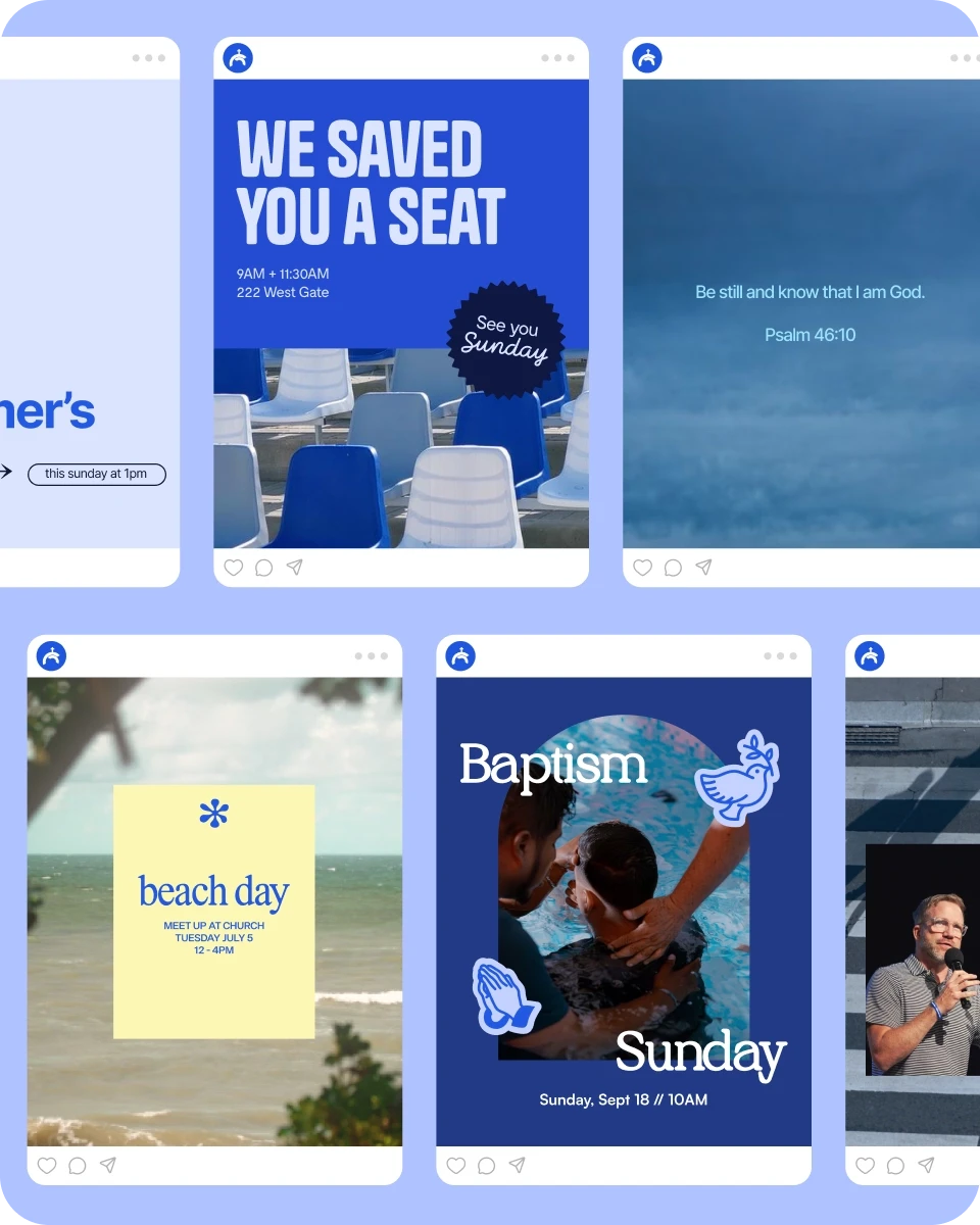 Branded social media templates