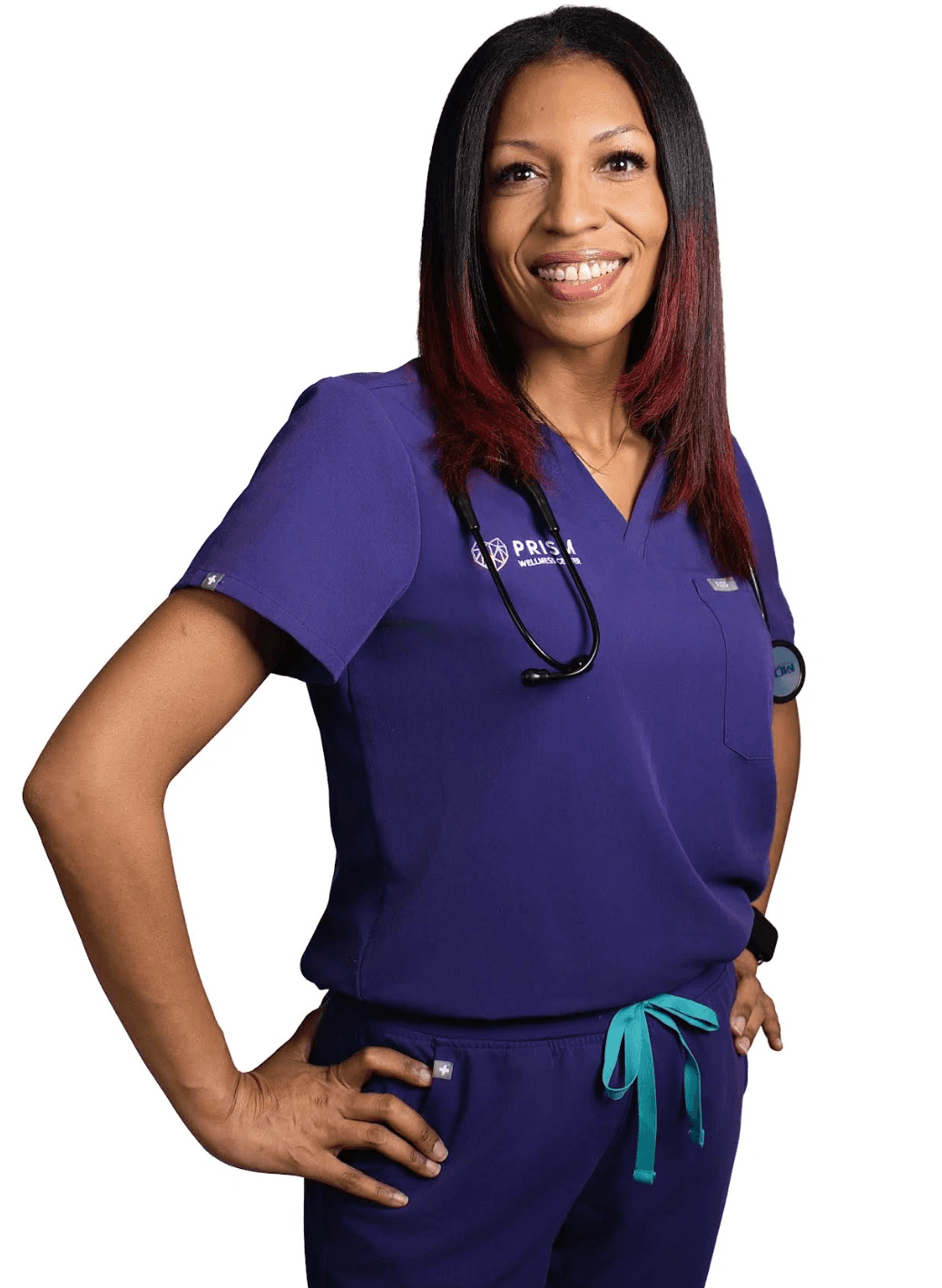 friendly female pediatrician touches shoulder teenage