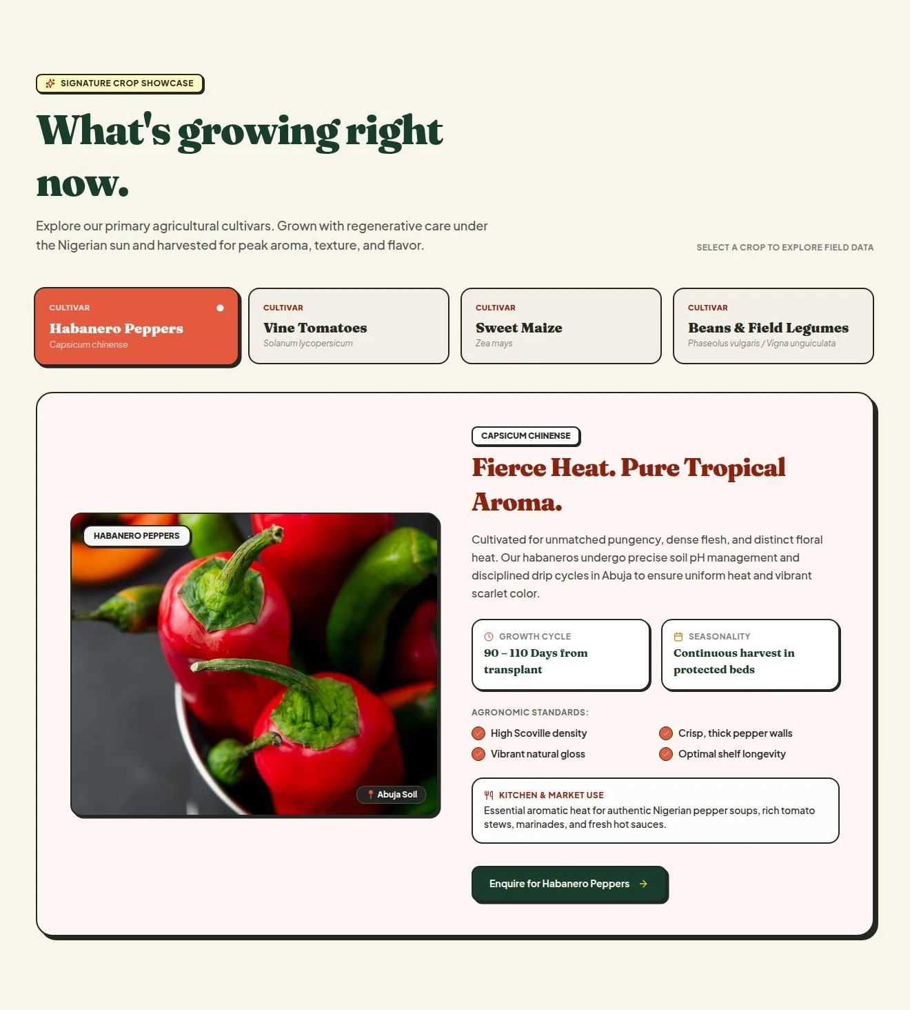 Make the growing range easy to explore. — crops, desktop