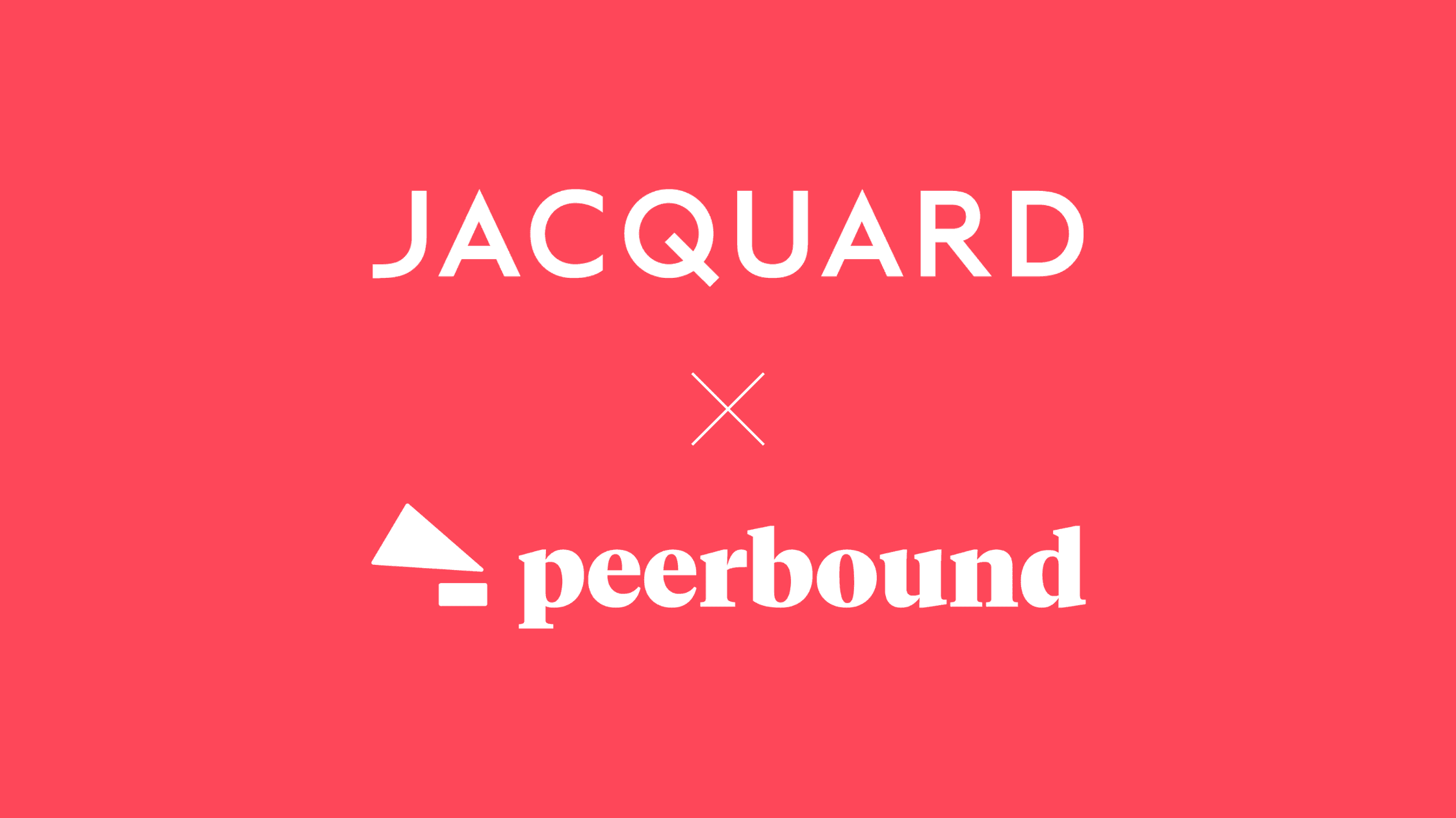 Jacquard logo alongside Peerbound logo, showcasing their partnership to power better customer stories