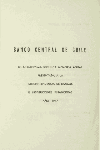 Banco Central de Chile. Memoria Anual 1977