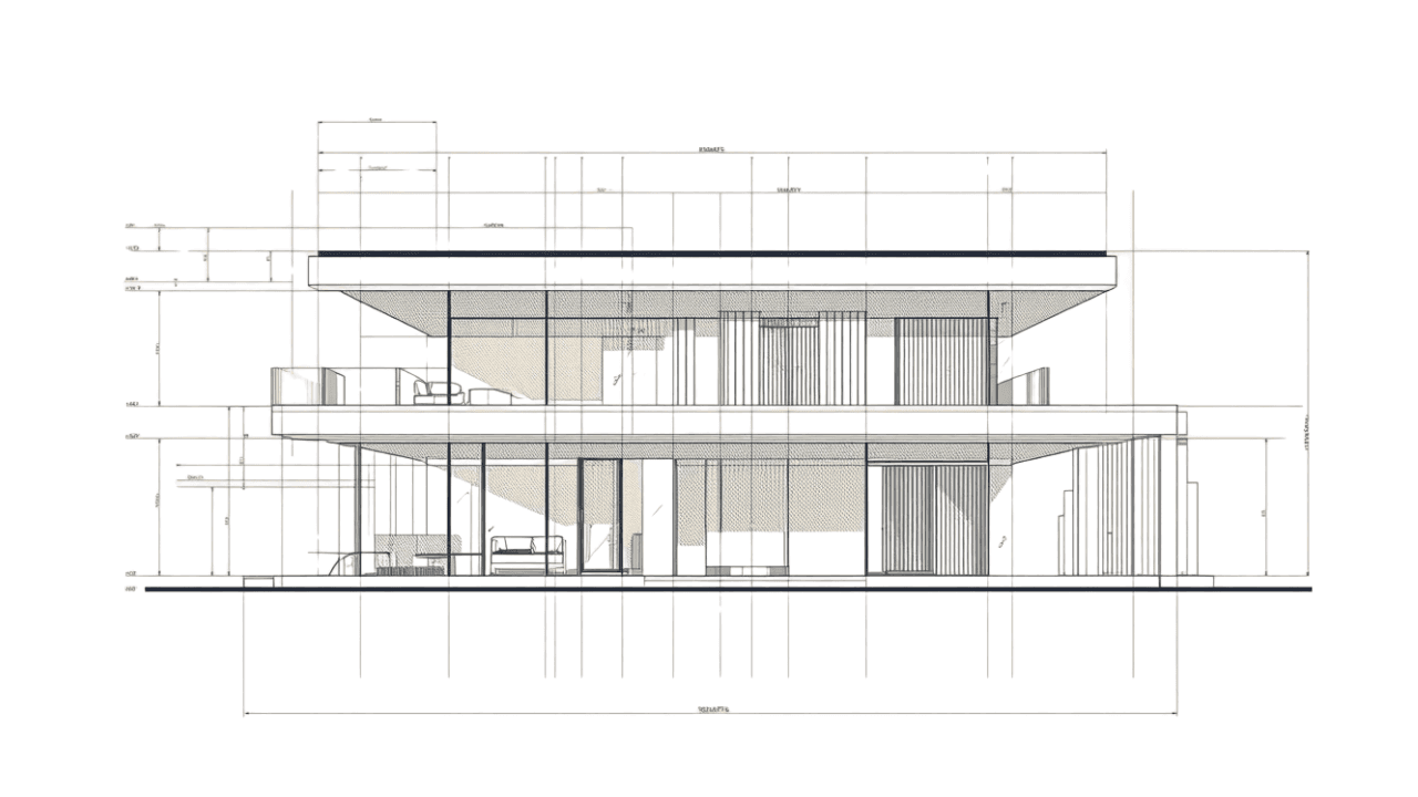 Ritning av hus