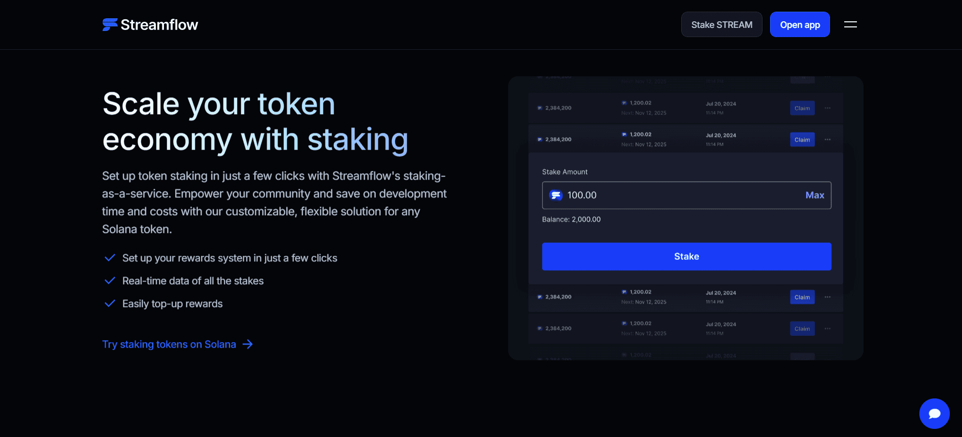 Streamflow Token Distribution