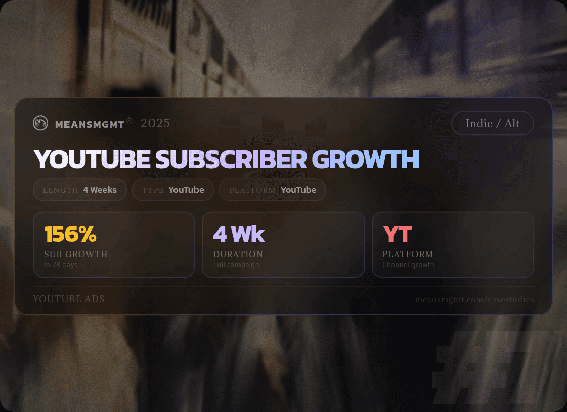 Case Study #7: Music Marketing Campaign Results - Musician Youtube Channel - Jan-Feb 2025 - Youtube Subscribers, Streams, Profile Follows