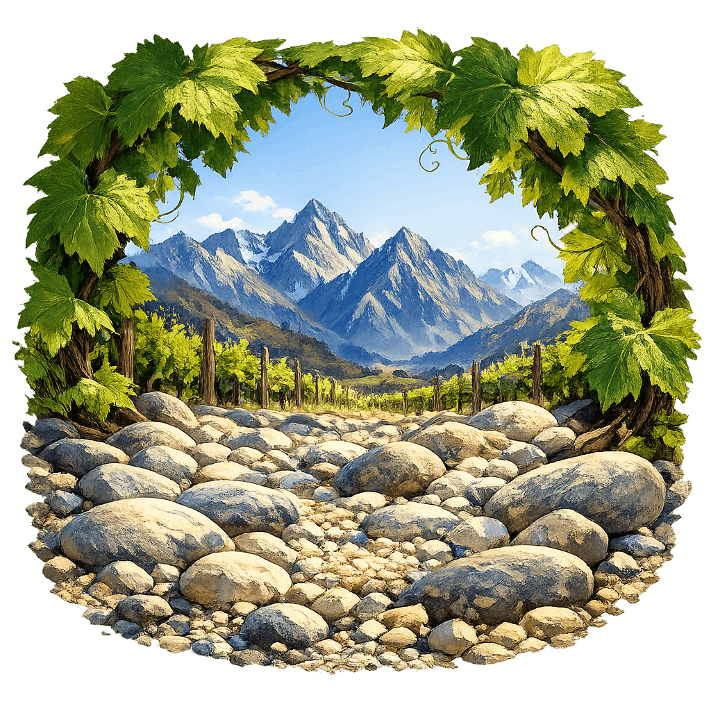 Detailed graphic of the Waimea Plains wine region.