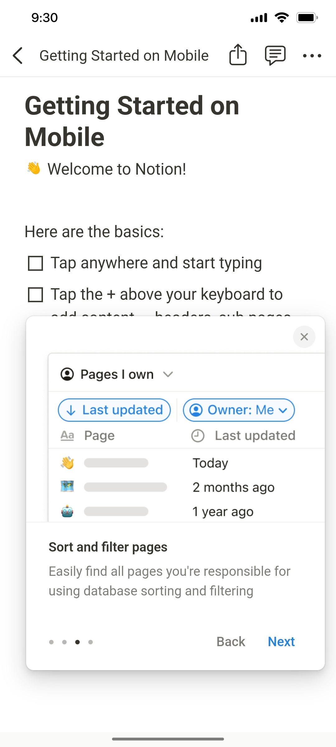 Notion App Welcome to Notion Screen