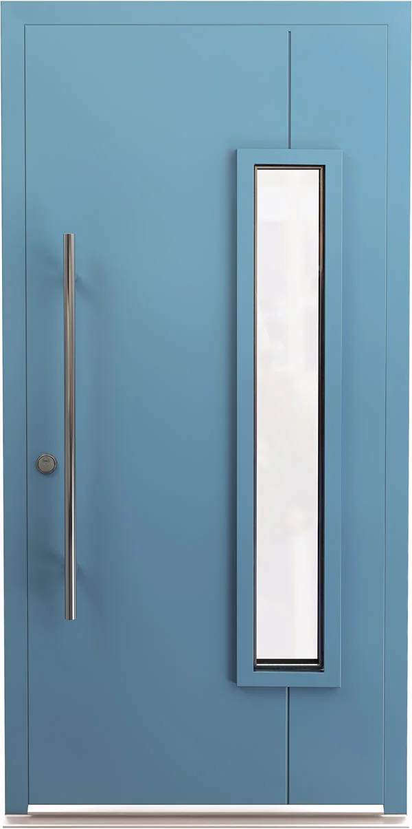A Smart Designer door panel, DM0028 Westbury, in RAL 5024 pastel blue