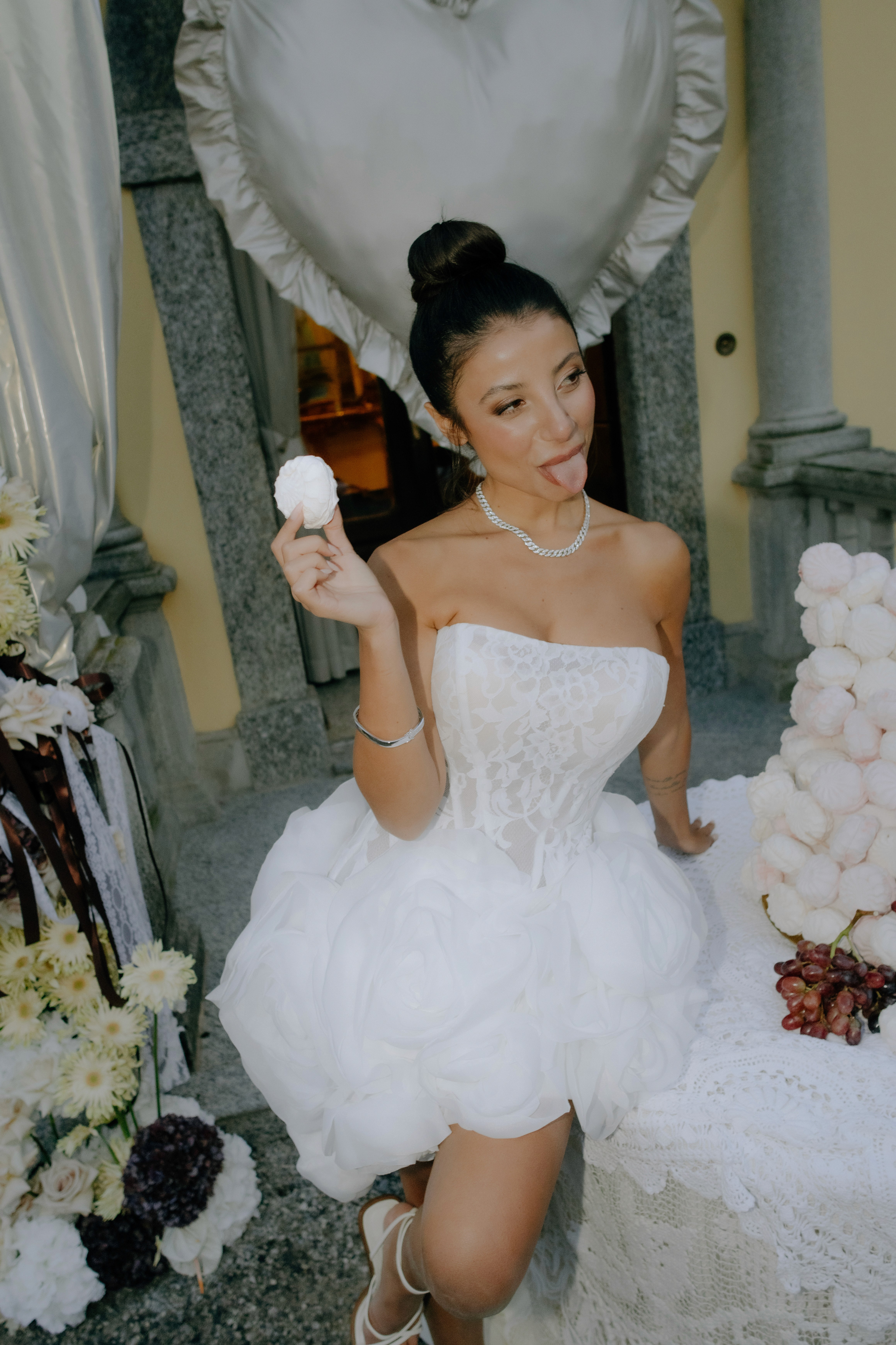 Stylish model in crowd