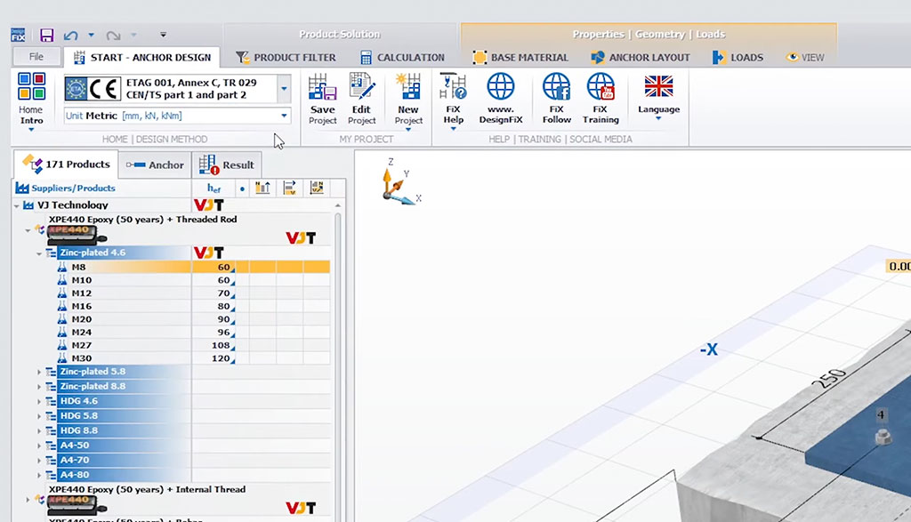 A software window screenshot of VJ Technology's DesignFiX app