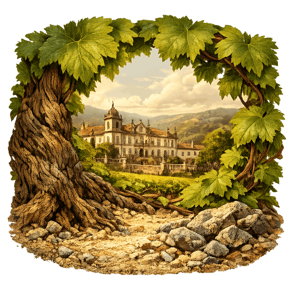 Detailed graphic of the Castendo wine region.