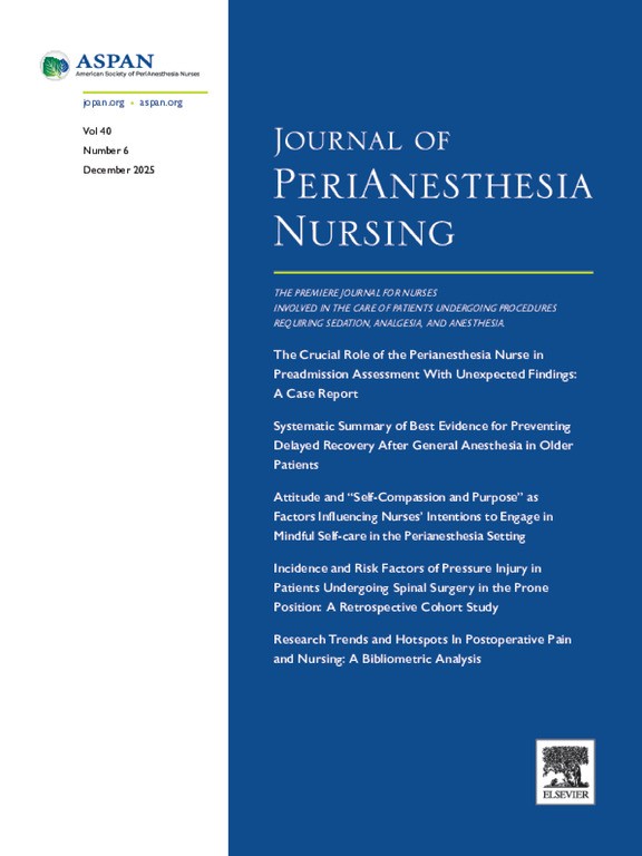 Journal of Perianesthesia Nursing