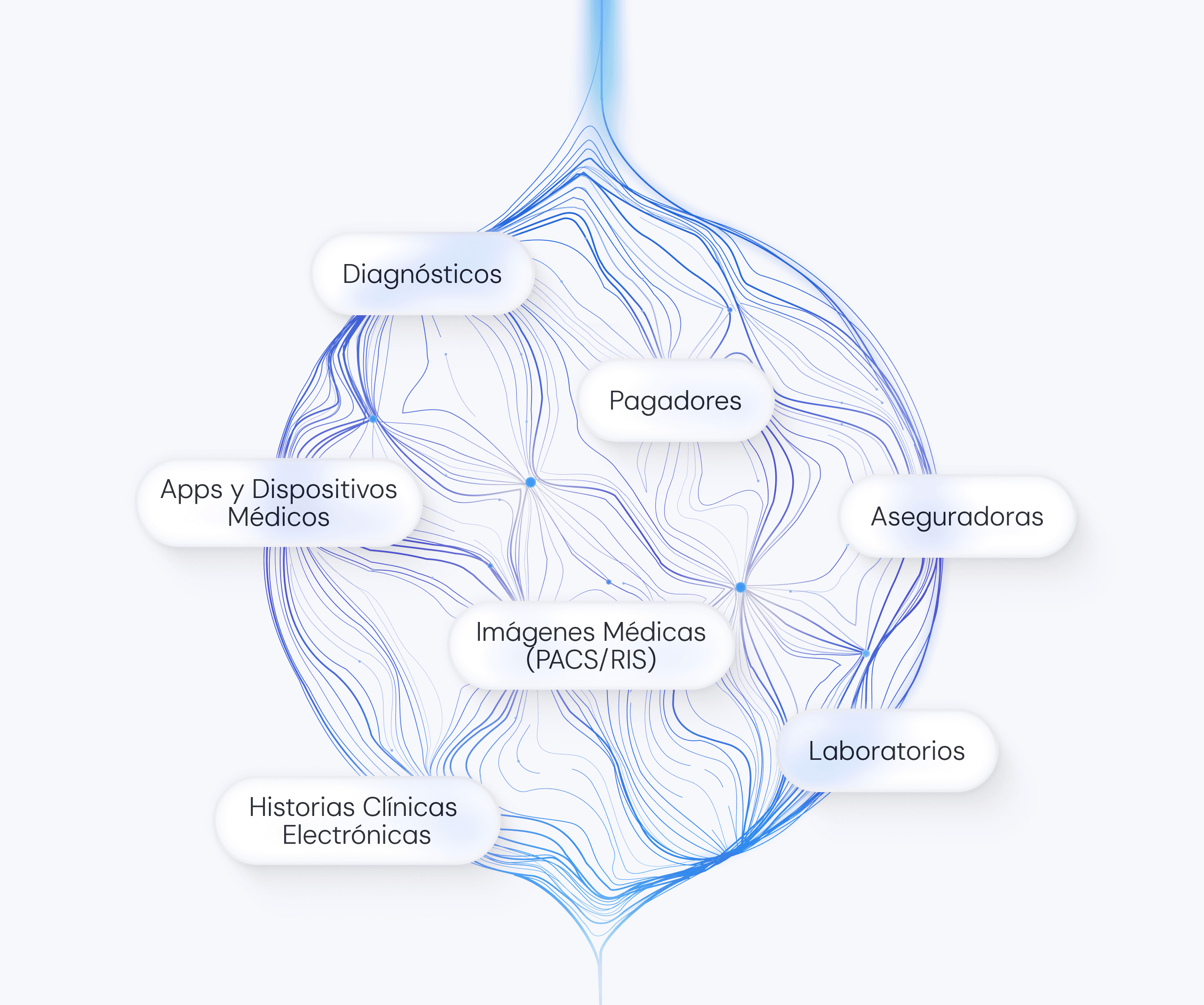 Imagen de las maneras en las que nebula se interconecta con formatos clínicos