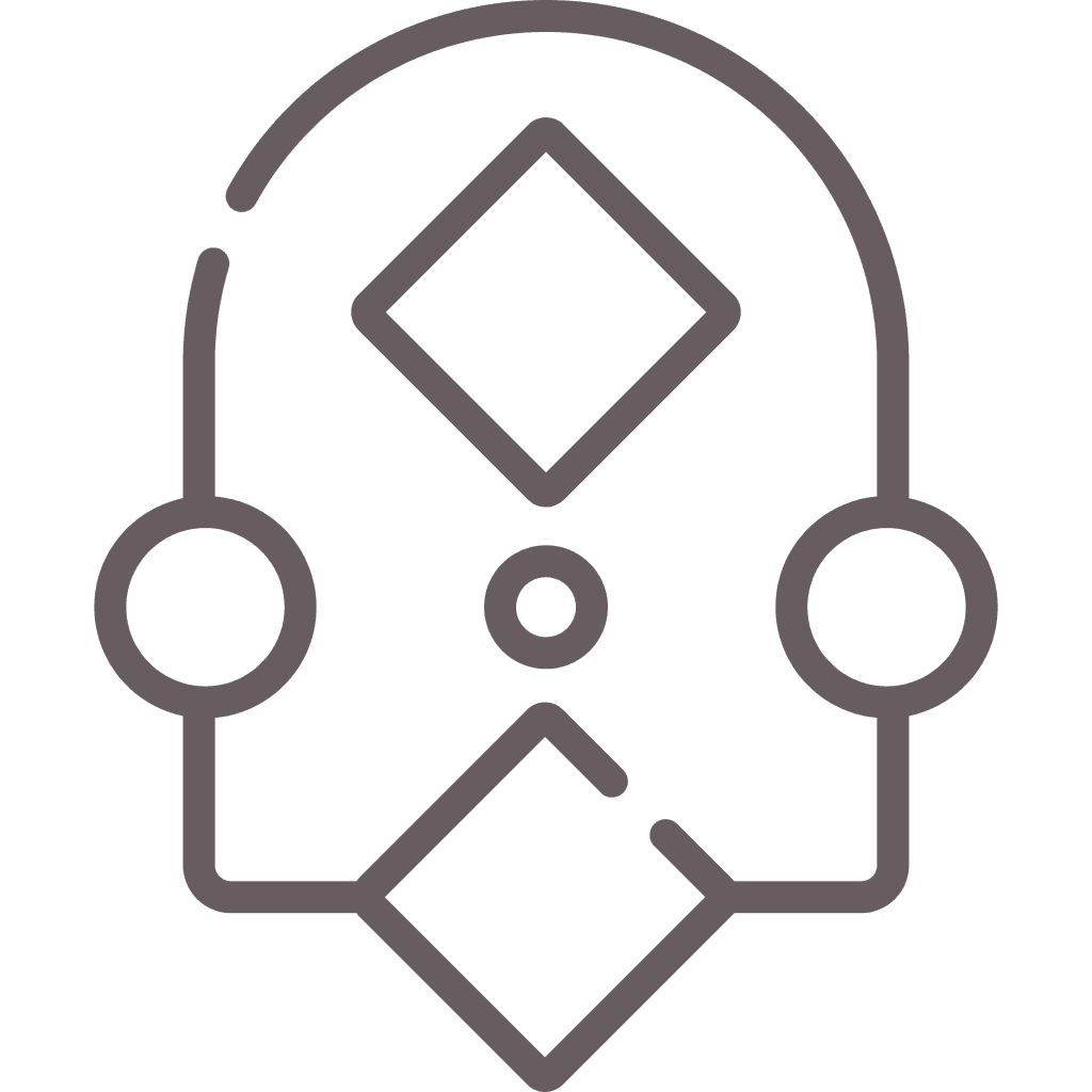 an arch with 2 circles embedded in the left and right sides with 2 diamonds inside the arch and on the bottom of the arch. 