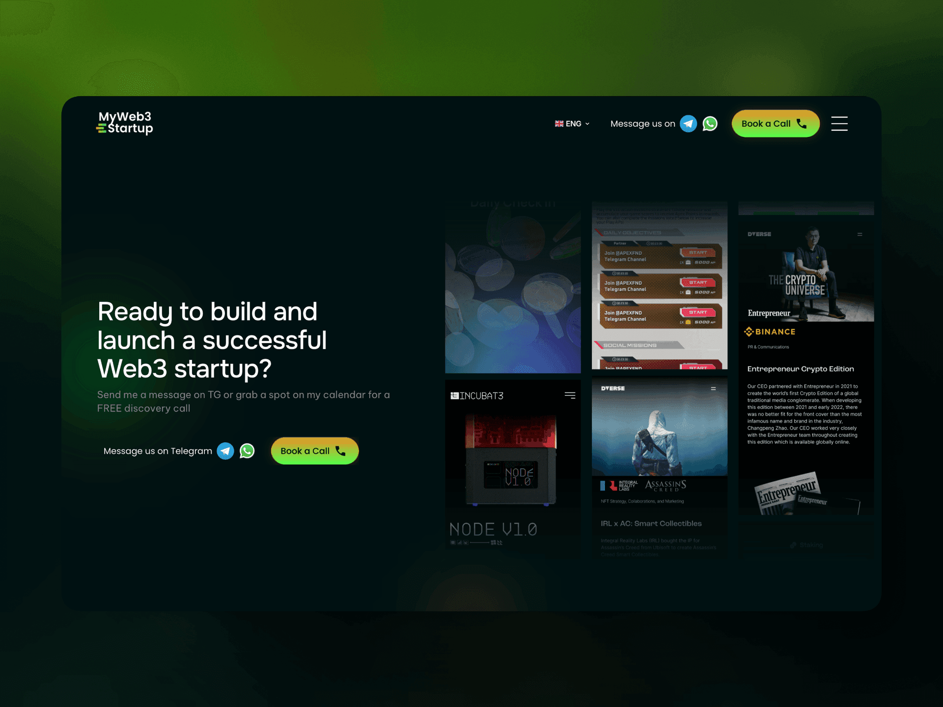 My Web3 Startup mockup on a Jitter expert designer Timi Komolafe's Portfolio