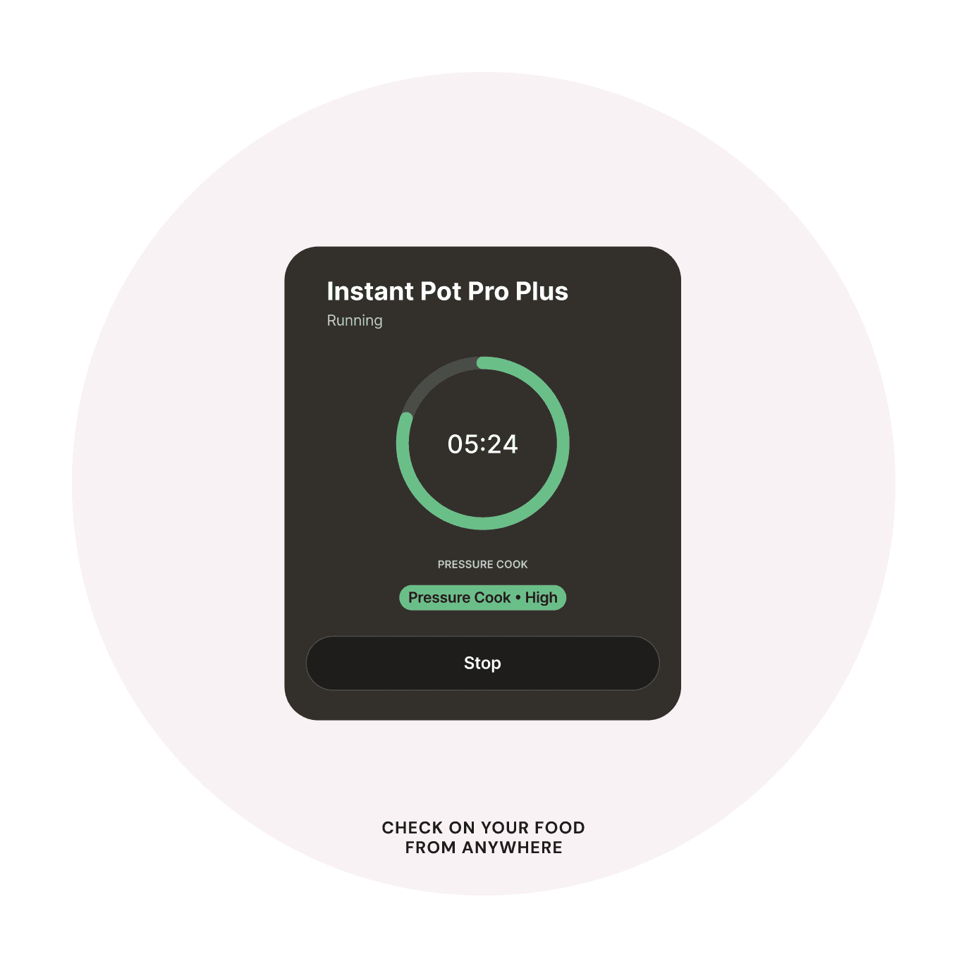 A circular graphic displaying a loading screen on a device, indicating progress with a percentage.