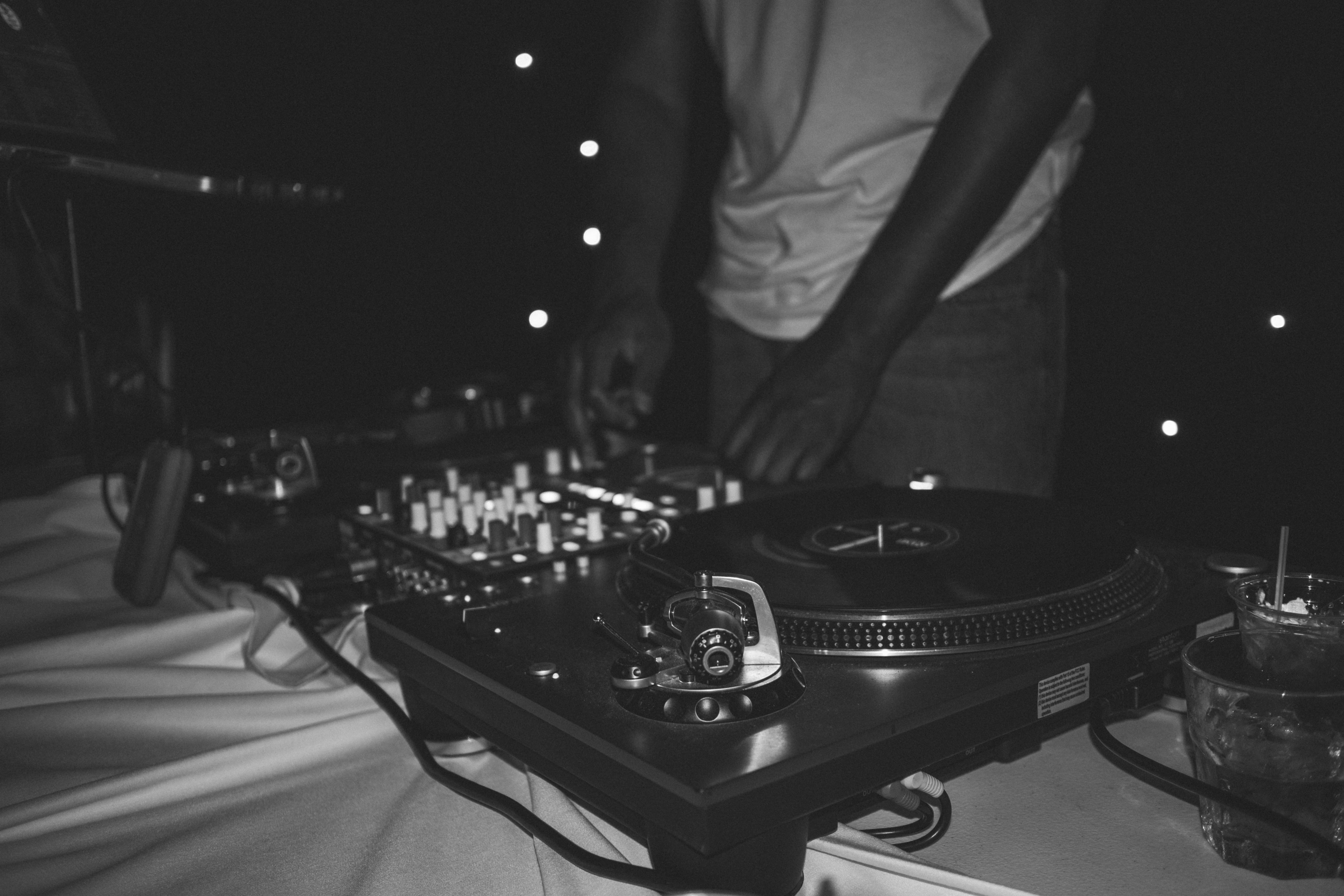 Jay Stylez DJing a live event with professional sound equipment