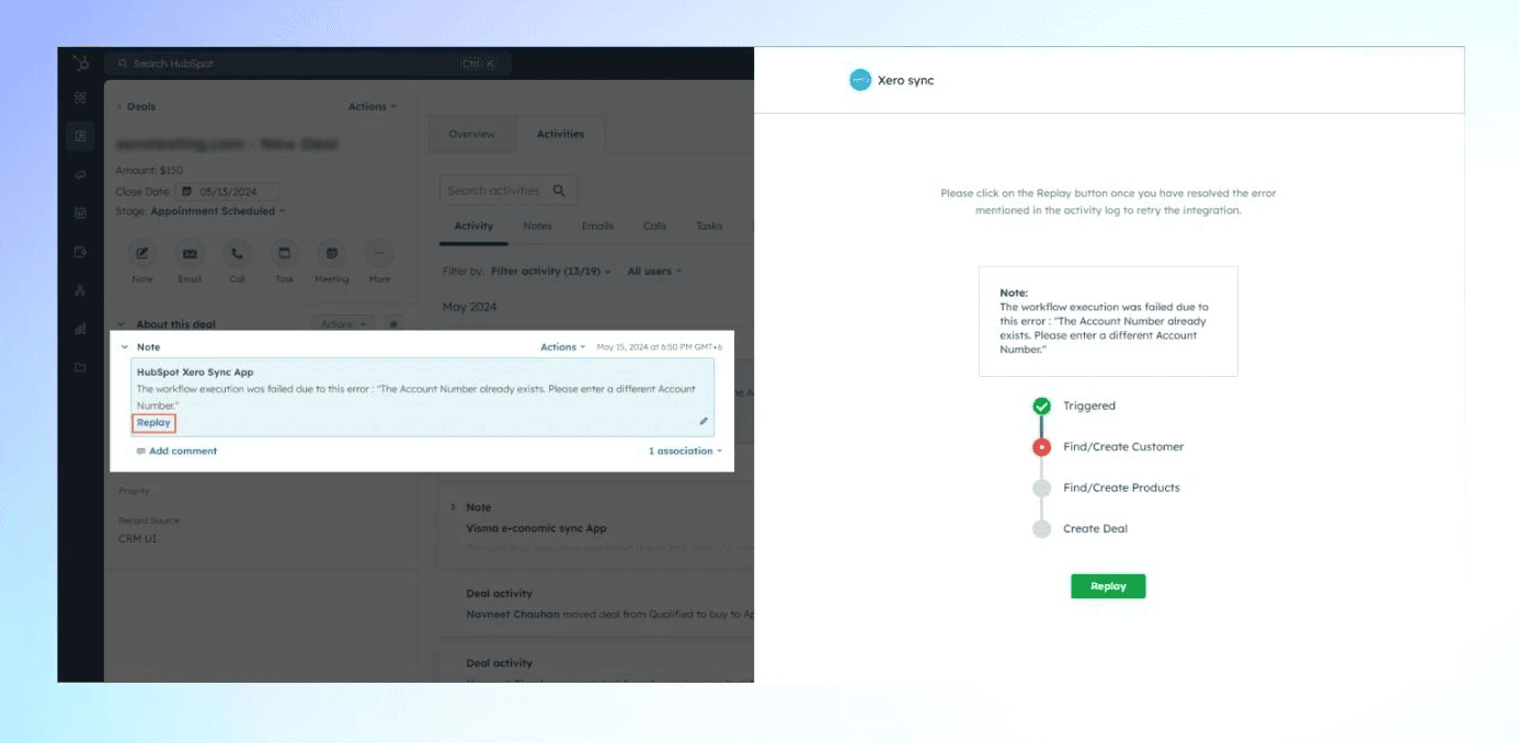 Hubspot xero