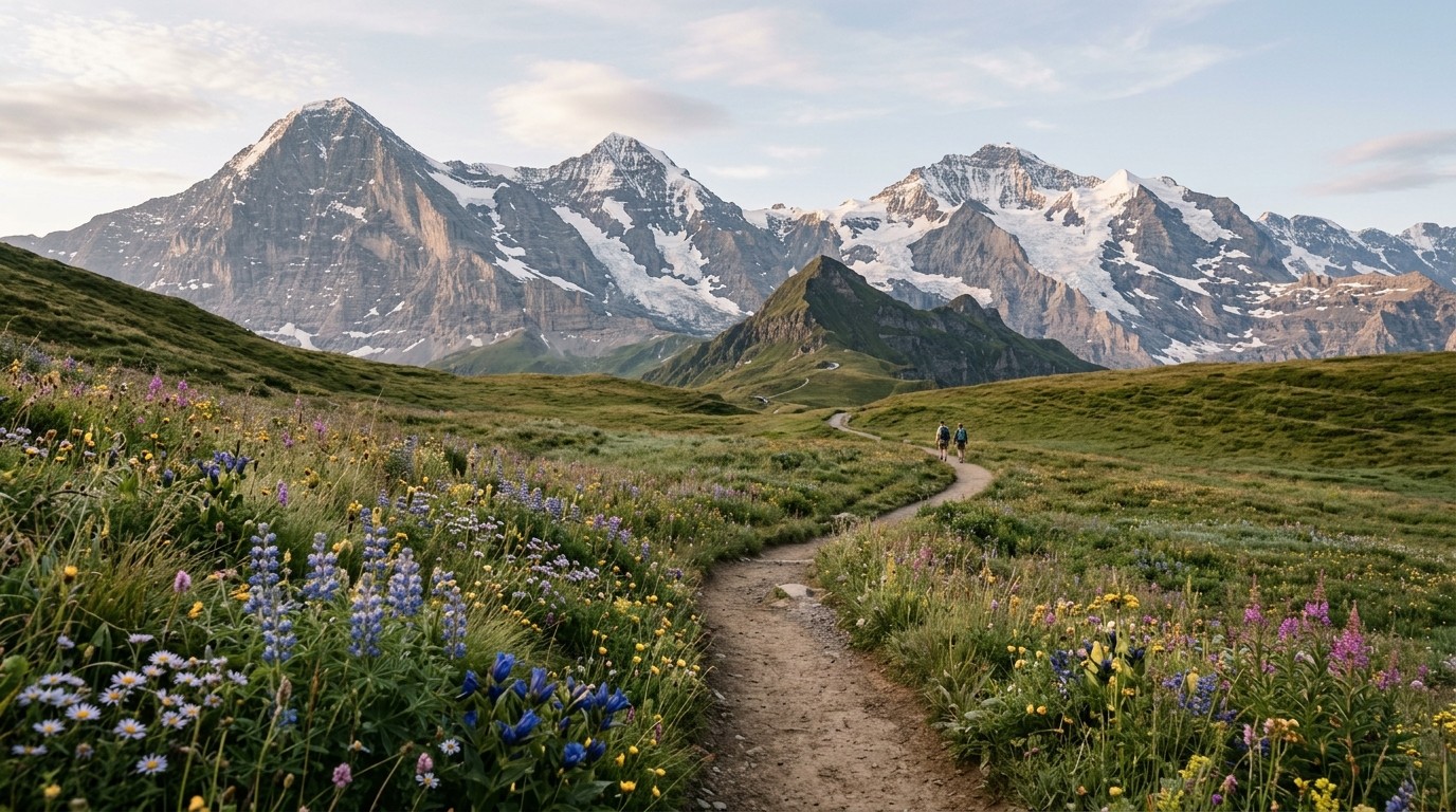 Alpine hiking trail