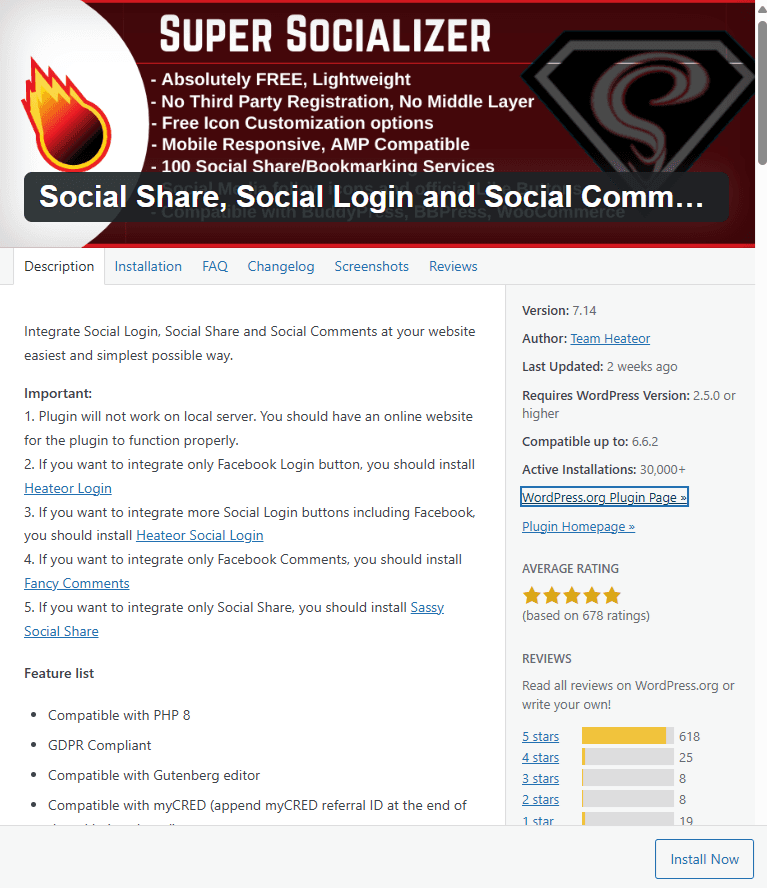 super socializer plugin