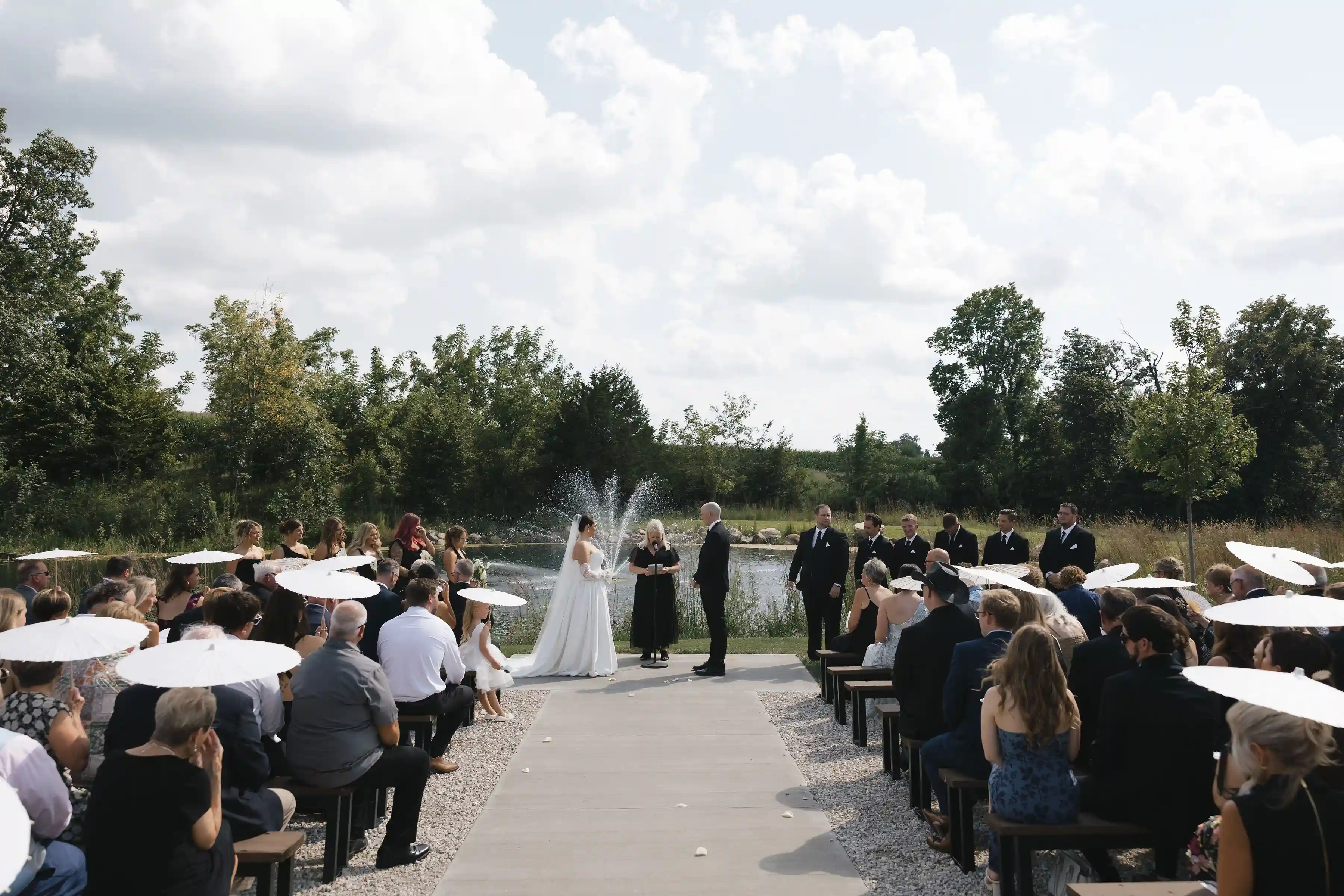 Reception barn interior at Walnut Ridge