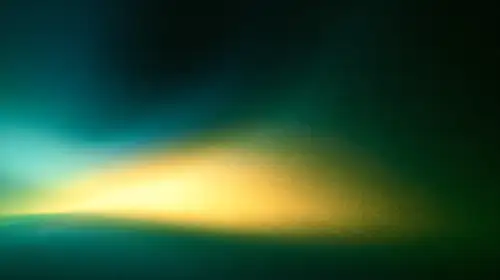 Luminous Grain 12 — yellow, teal, cream; abstract, grain, gradient background