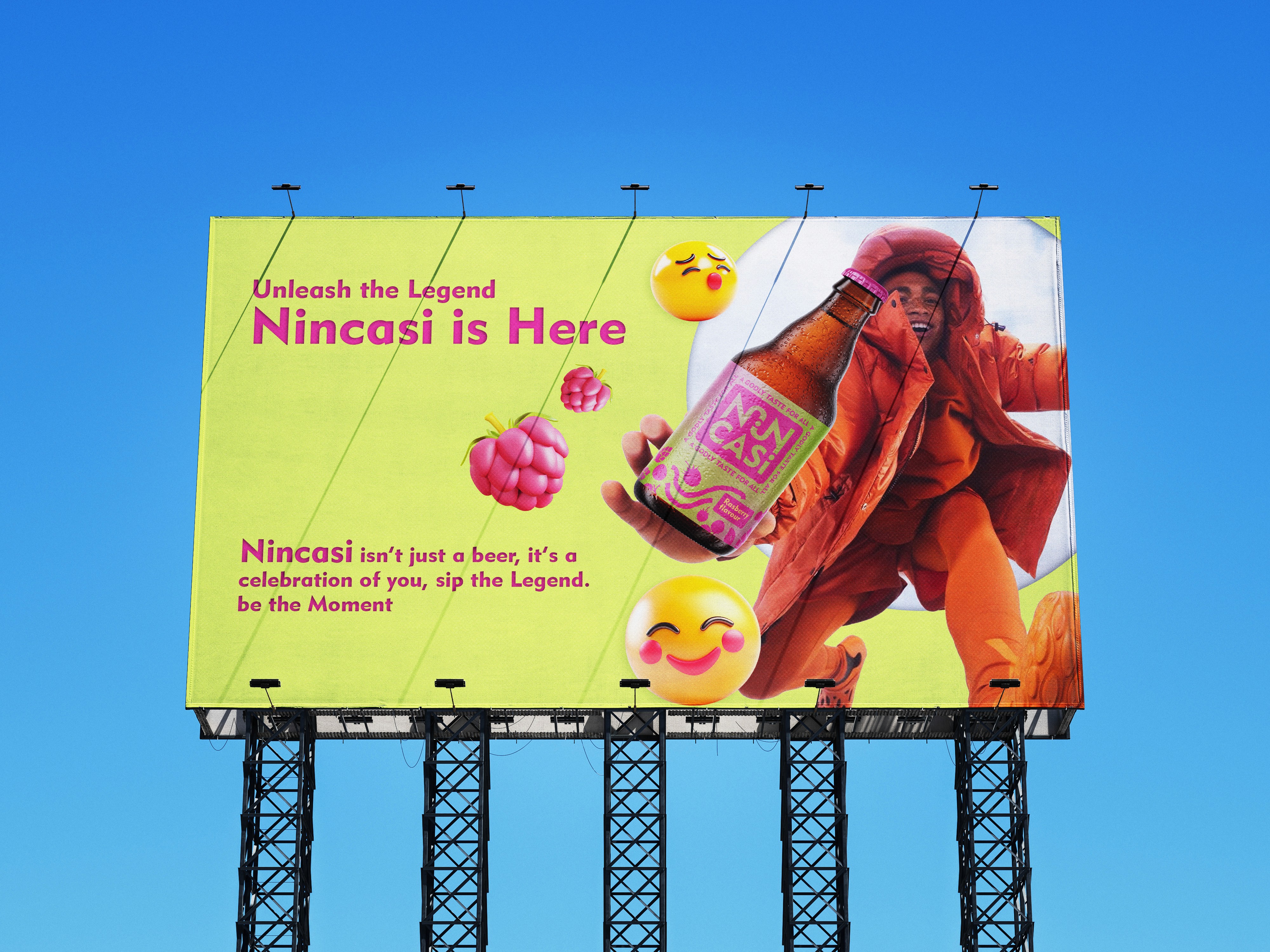 Modern food magazine brochure mockup with bold typography and bright yellow accents