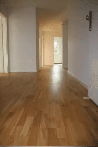 wooden floor in an newly built apartment