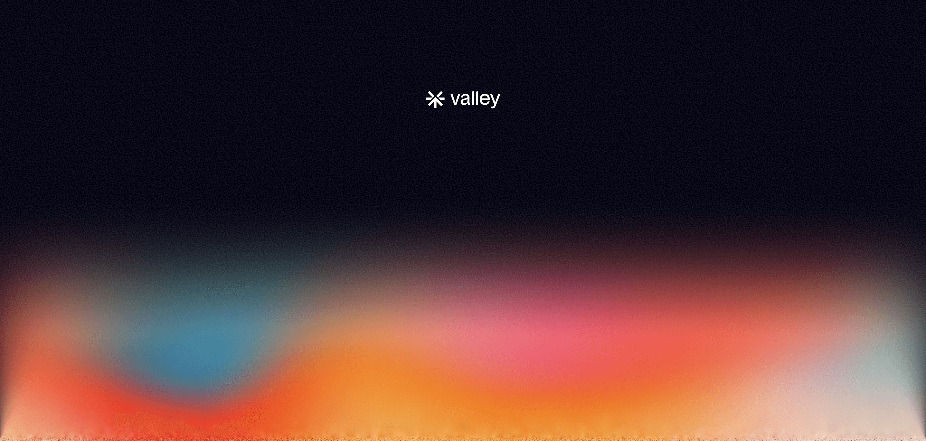 Valley AI logo on a black background with dynamic LinkedIn automation design.