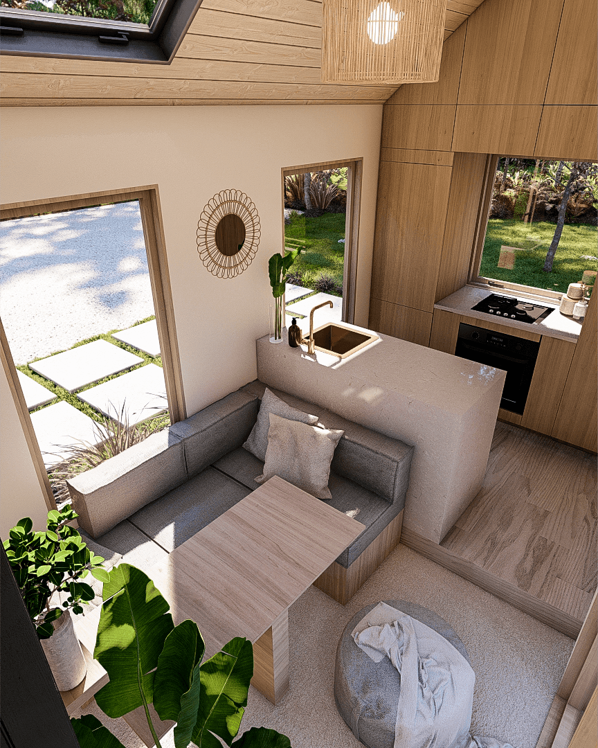 Alpine Haus 9m/30ft open plan tiny house design
