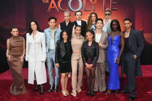 The cast of The Acolyte on the red carpet at a premiere