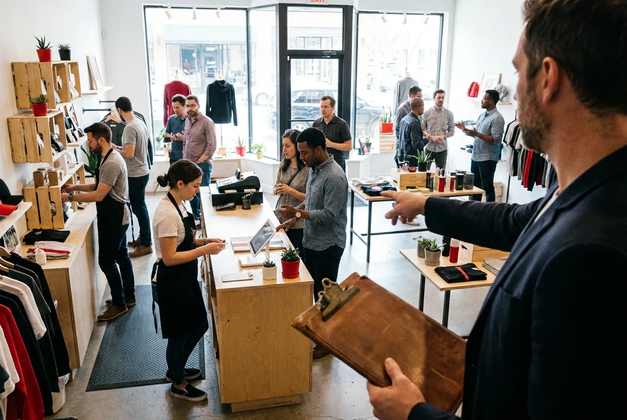 RockN' Socials office meeting at a Digital Marketing Agency workspace.